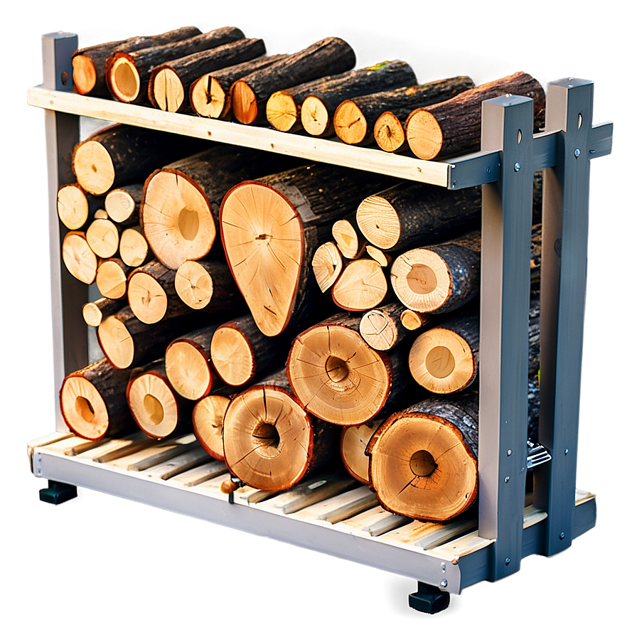 Organized Firewood Storage Rack Png Rcx18