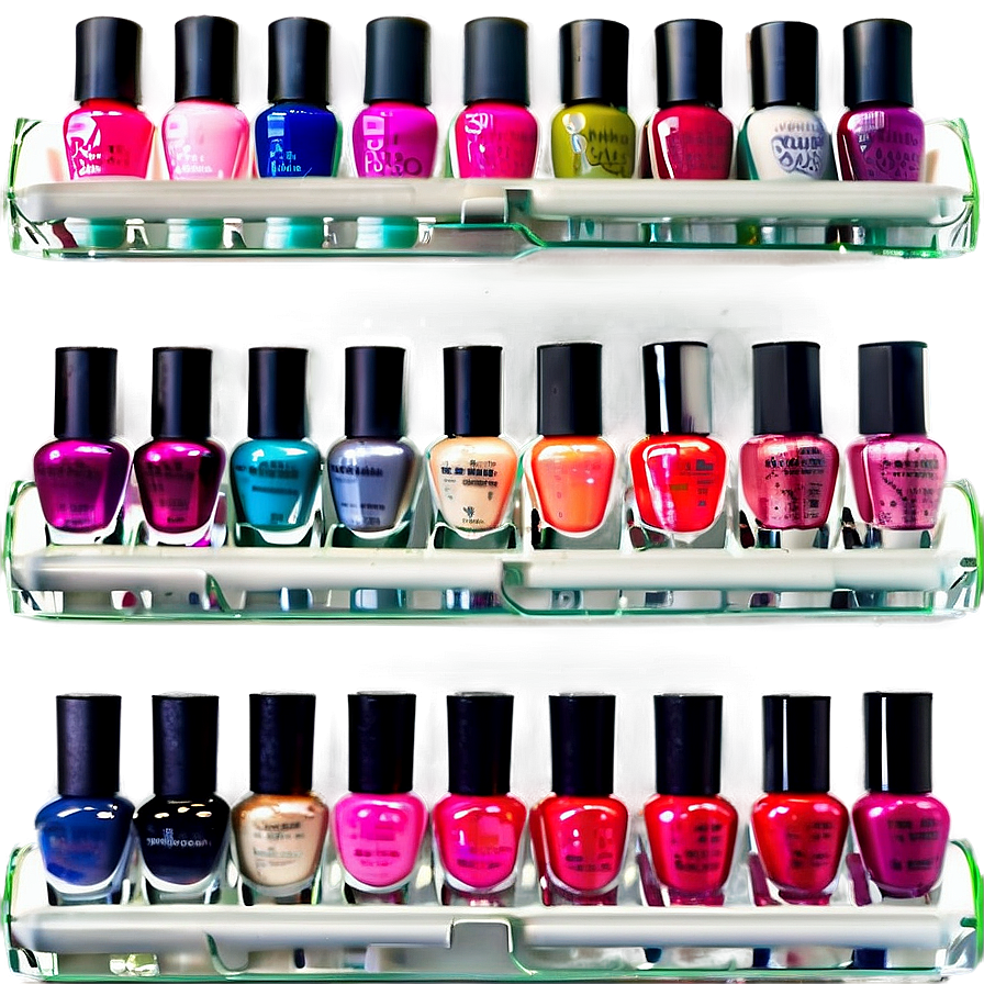 Organized Nail Polish Display Png 06212024