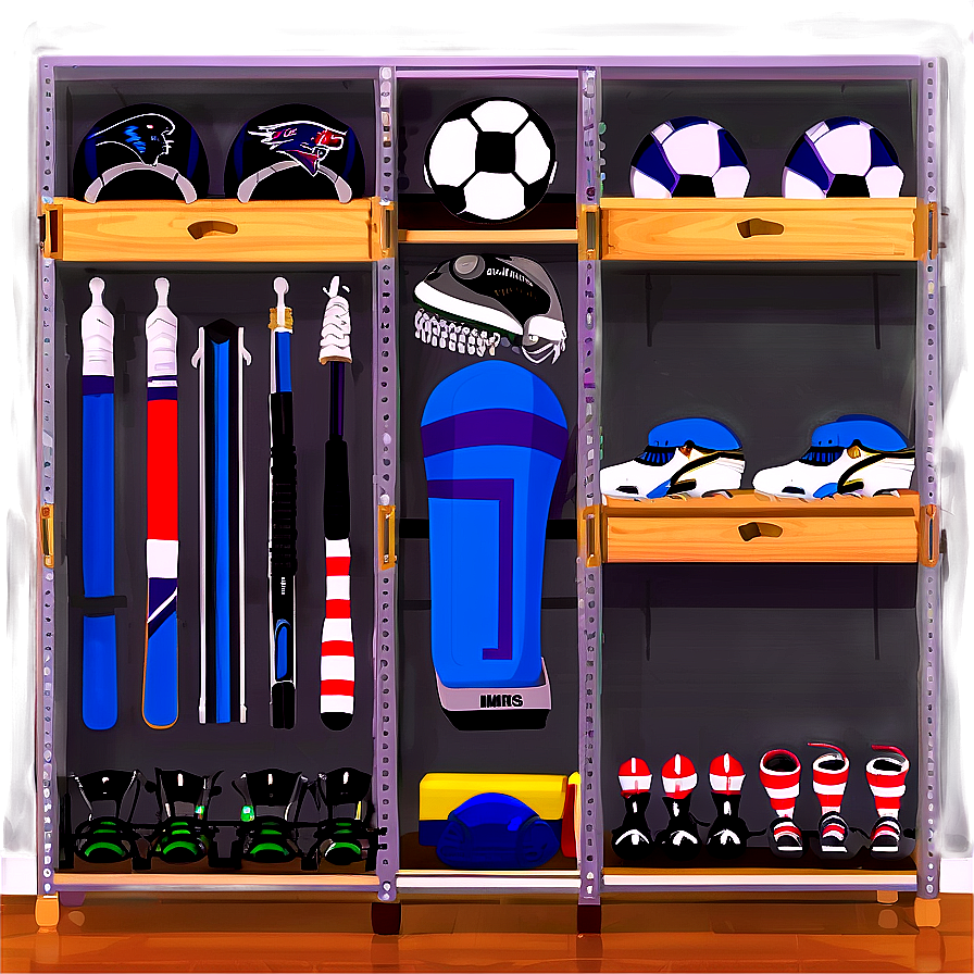 Organized Sports Equipment Closet Png 5