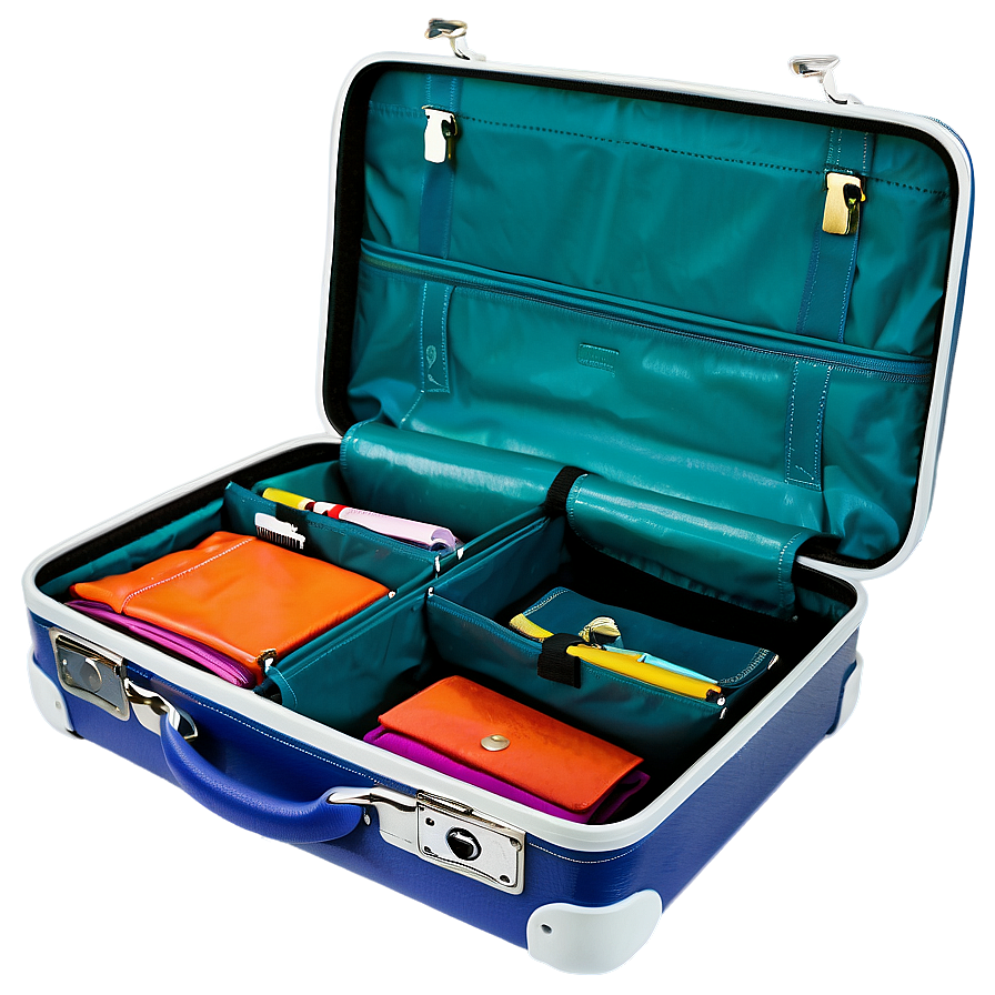 Organized Travel Suitcase Png 06212024