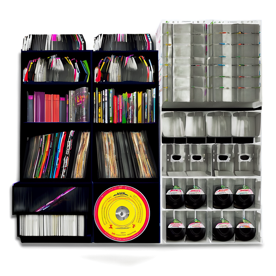 Organized Vinyl Record Collection Png Byc