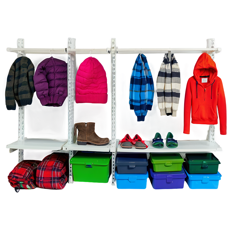 Organized Winter Gear Closet Png Xyt