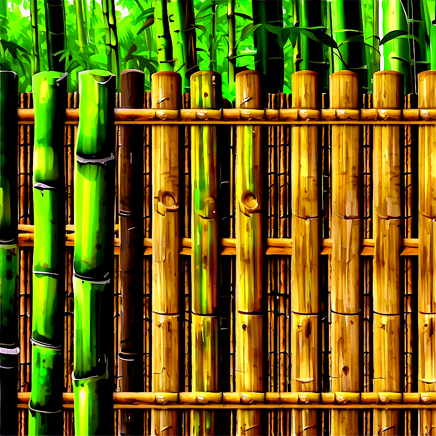 Oriental Bamboo Fence Png 05242024