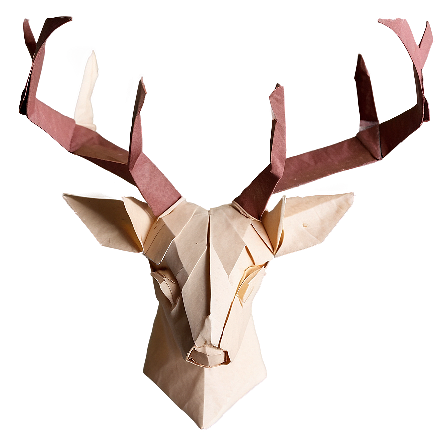 Origami Deer Head Paper Design Png 06212024