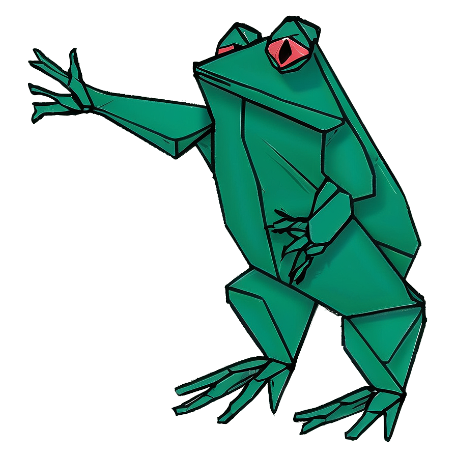 Origami Frog Jumping Instructions Png Jmg