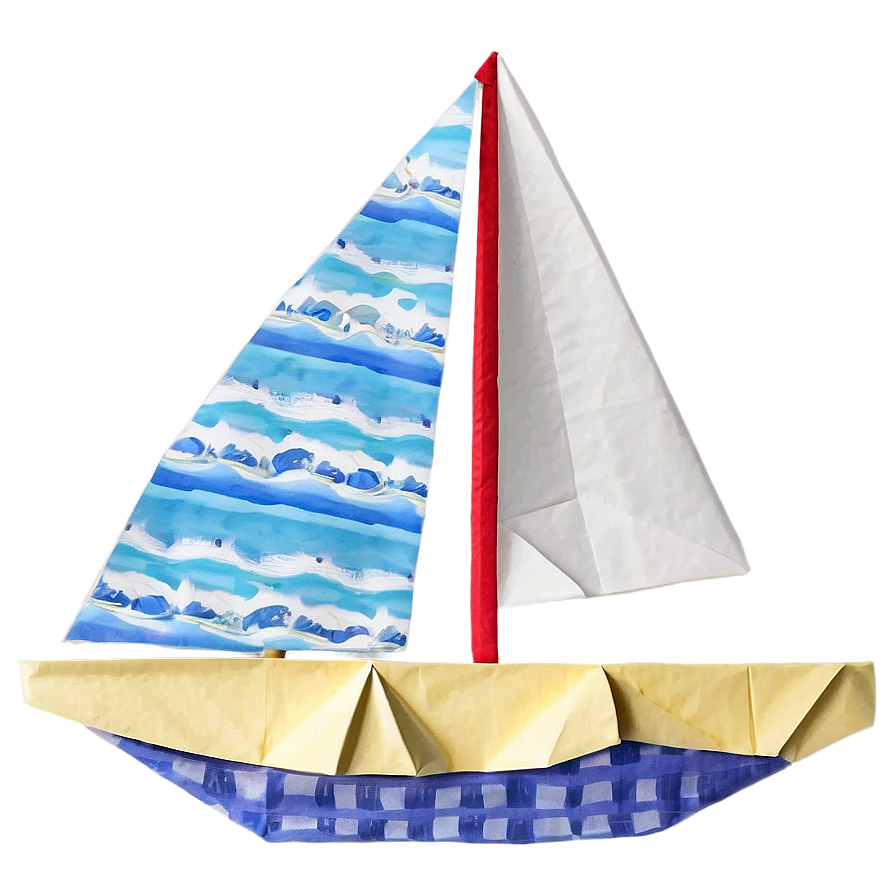 Origami Sailboat Seascape Png 53