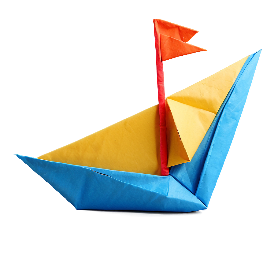 Origami Sailboat Seascape Png Osd48