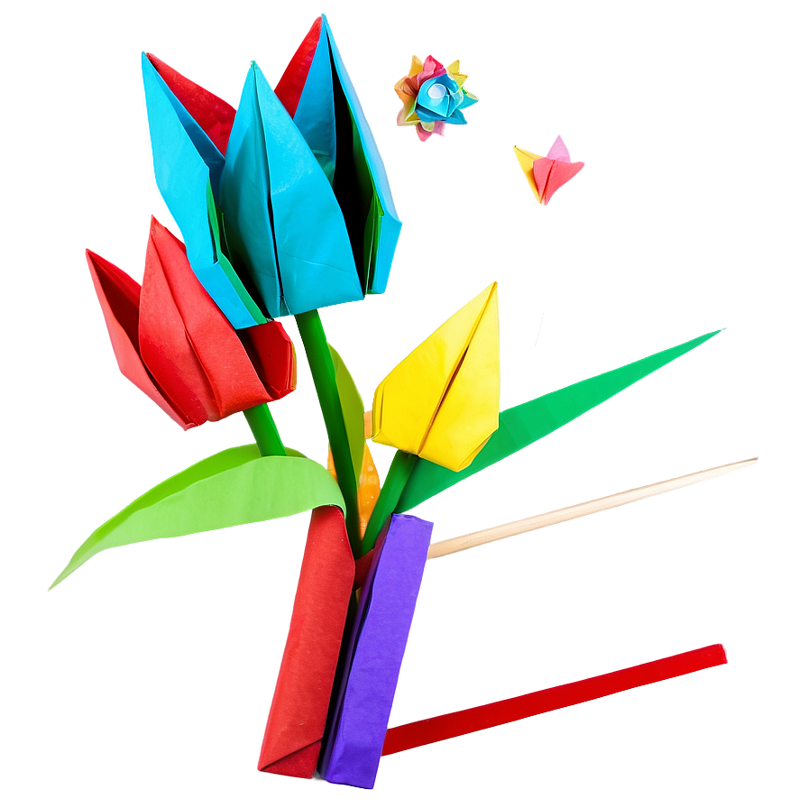 Origami Tulip Bouquet Png Rhb