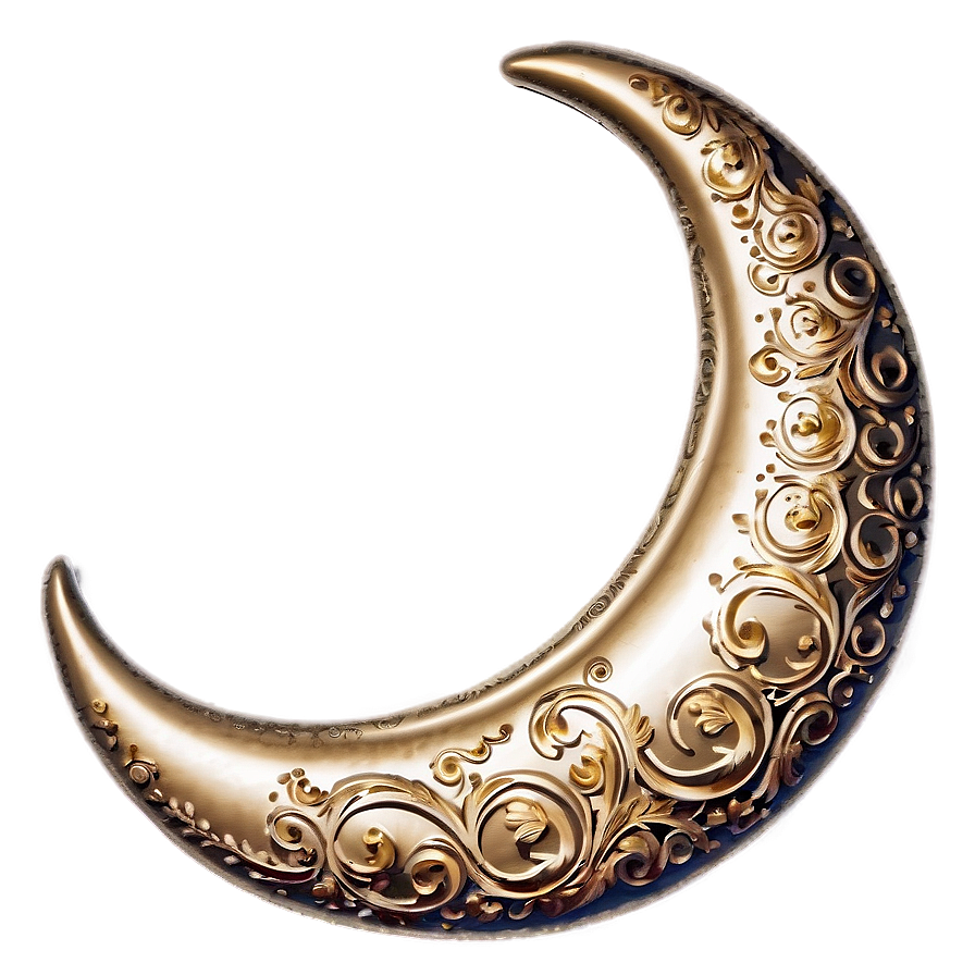 Ornamental Crescent Moon Png Iup51