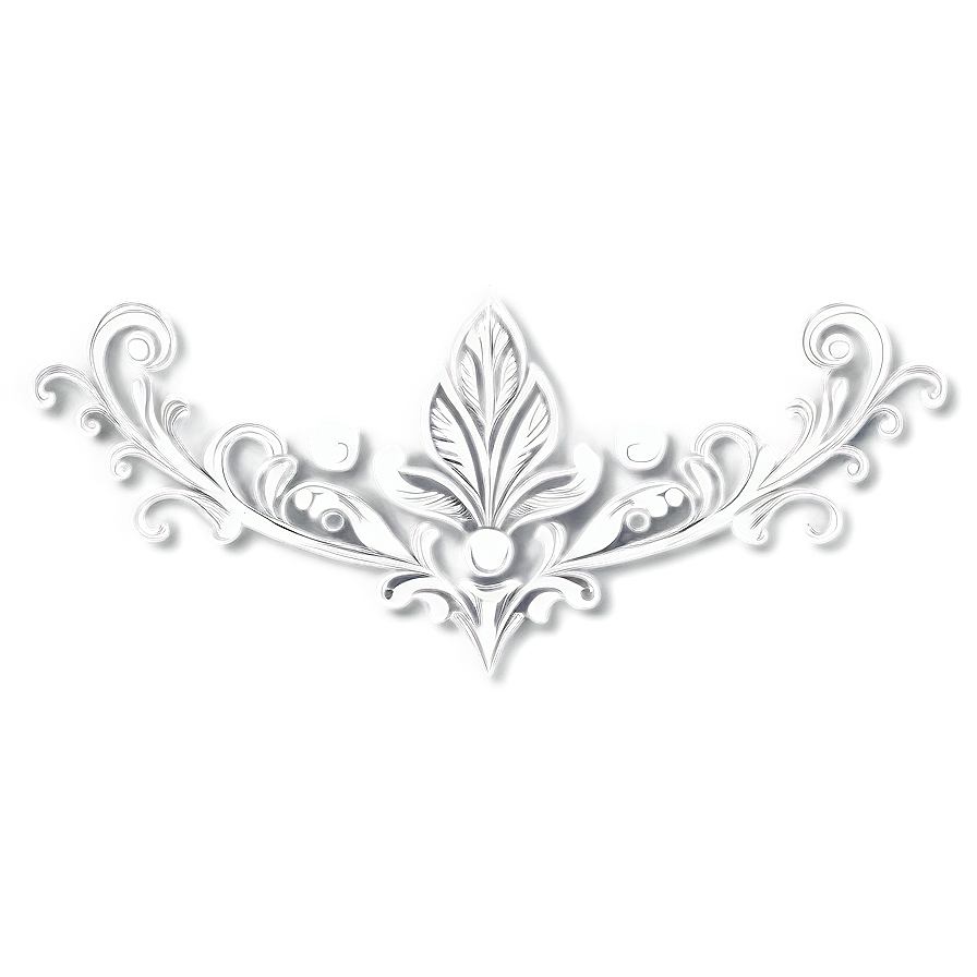 Ornamental Fancy Line Drawing Png Vku24