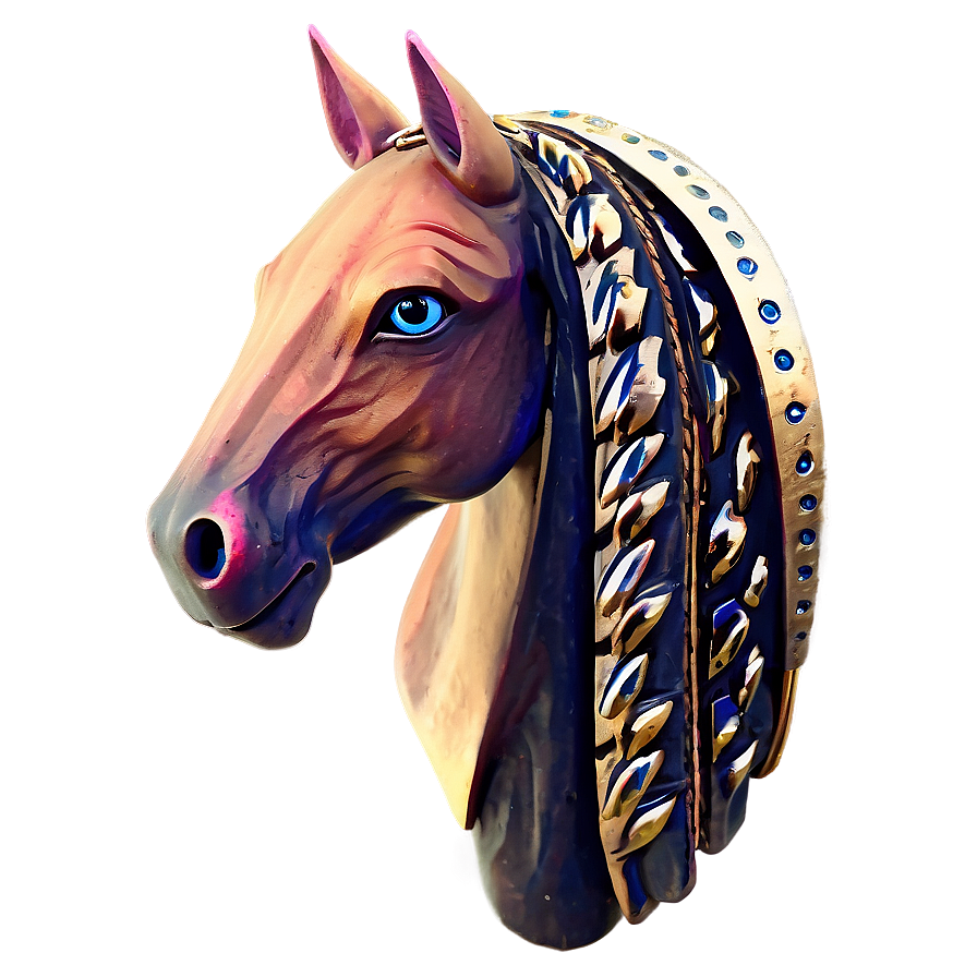 Ornamental Horse Head Piece Png 06122024