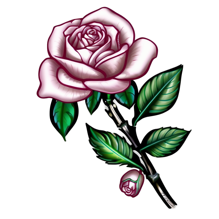 Ornamental Rose Tattoo Image Png Qhy