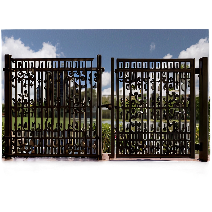 Ornamental Steel Gate Png 05242024