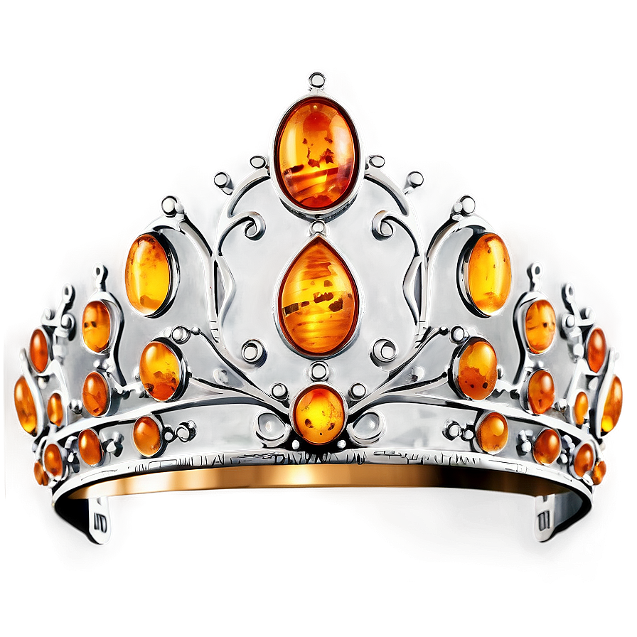 Ornate Amber Tiara Png Fgp