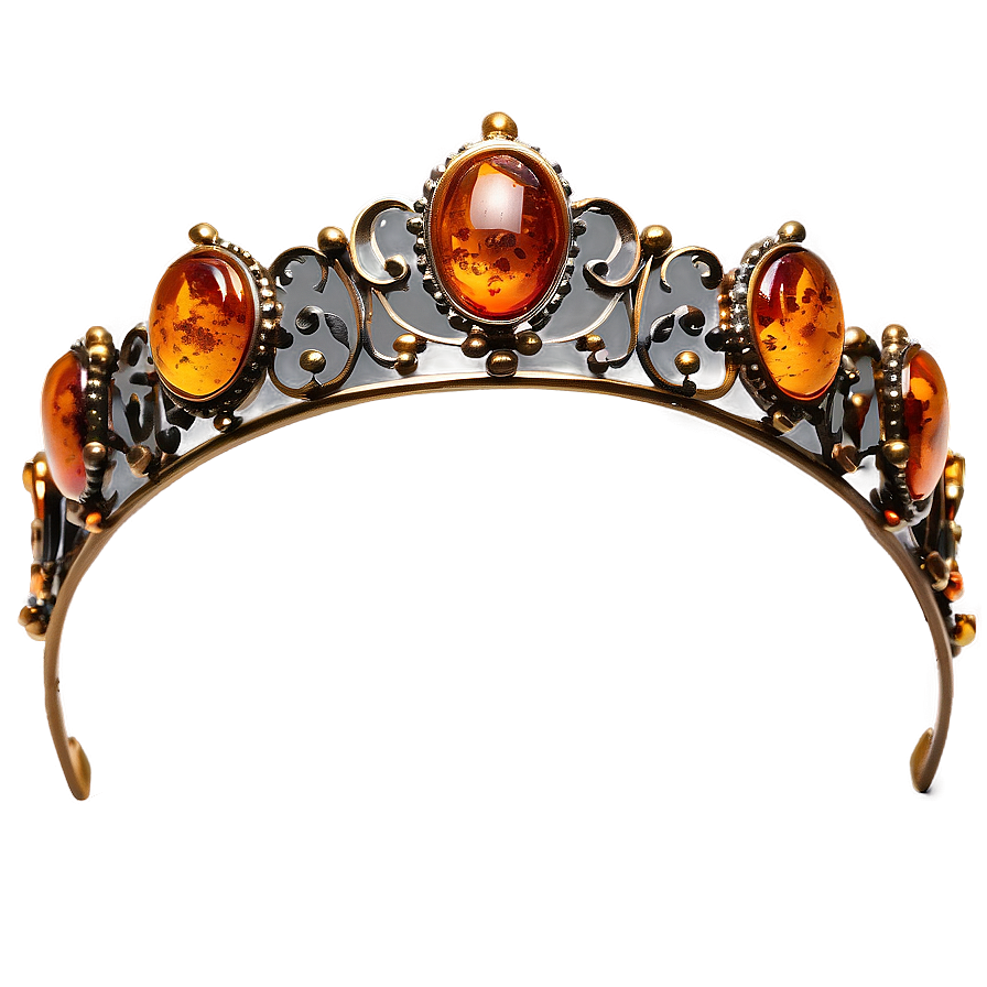 Ornate Amber Tiara Png Mou