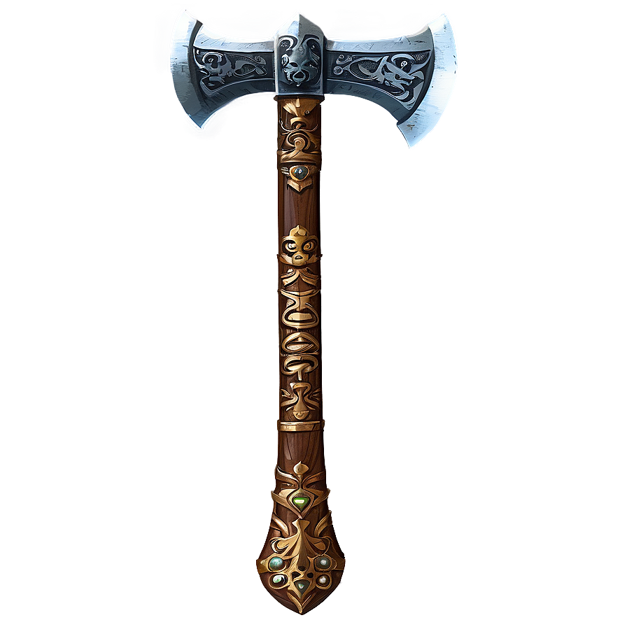 Ornate Battle Axe Png Qdg88