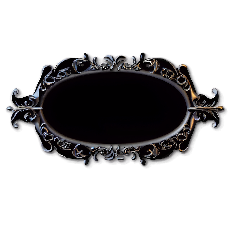 Ornate Black Frame Png Hfw