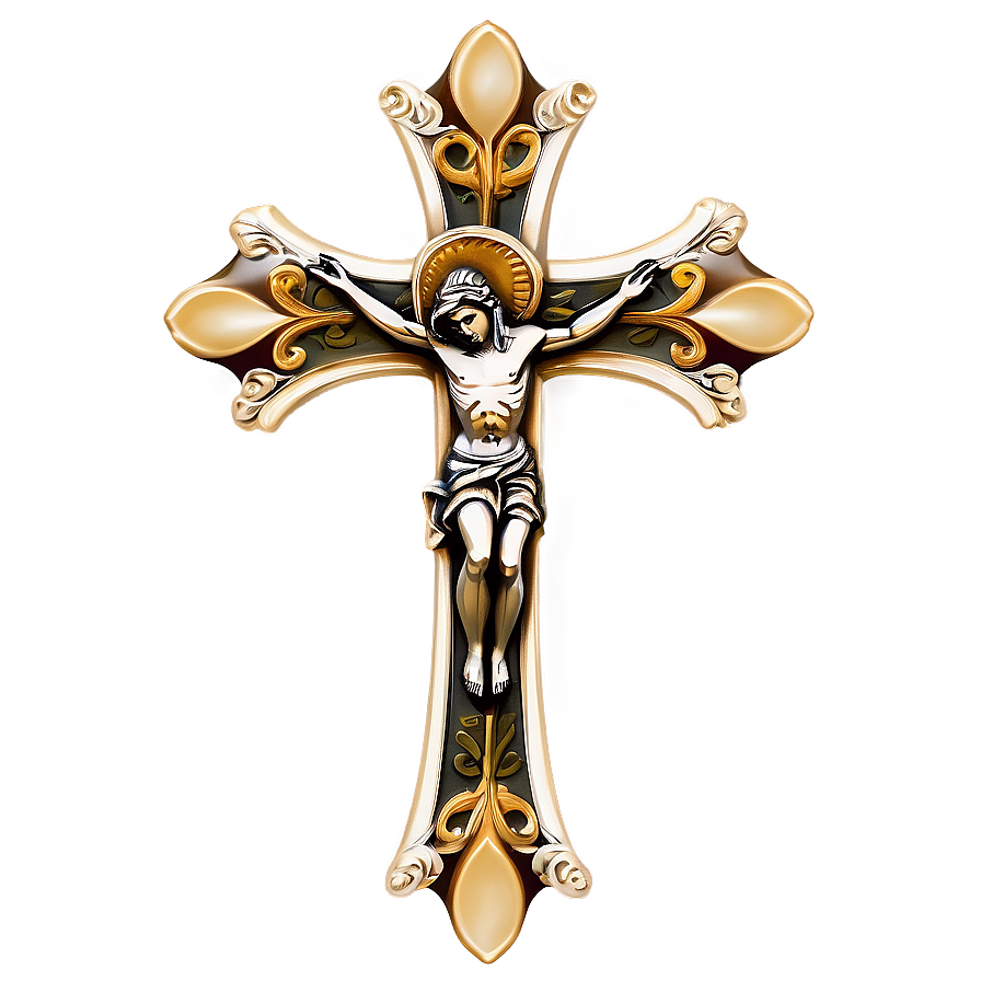 Ornate Catholic Cross Clipart Png 06122024