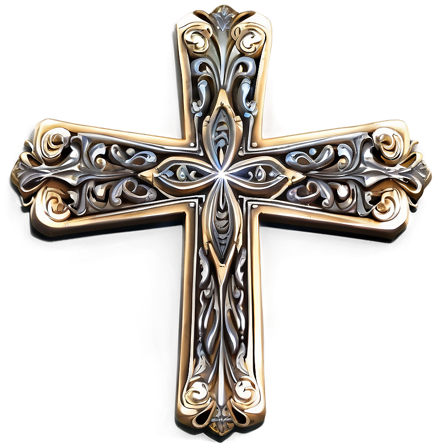 Ornate Cross Graphic Png 06292024