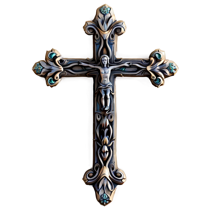 Ornate Cross Graphic Png Vhf