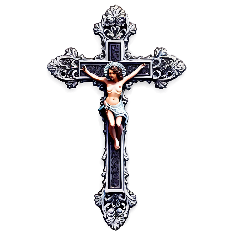 Ornate Cross Graphic Png Yah