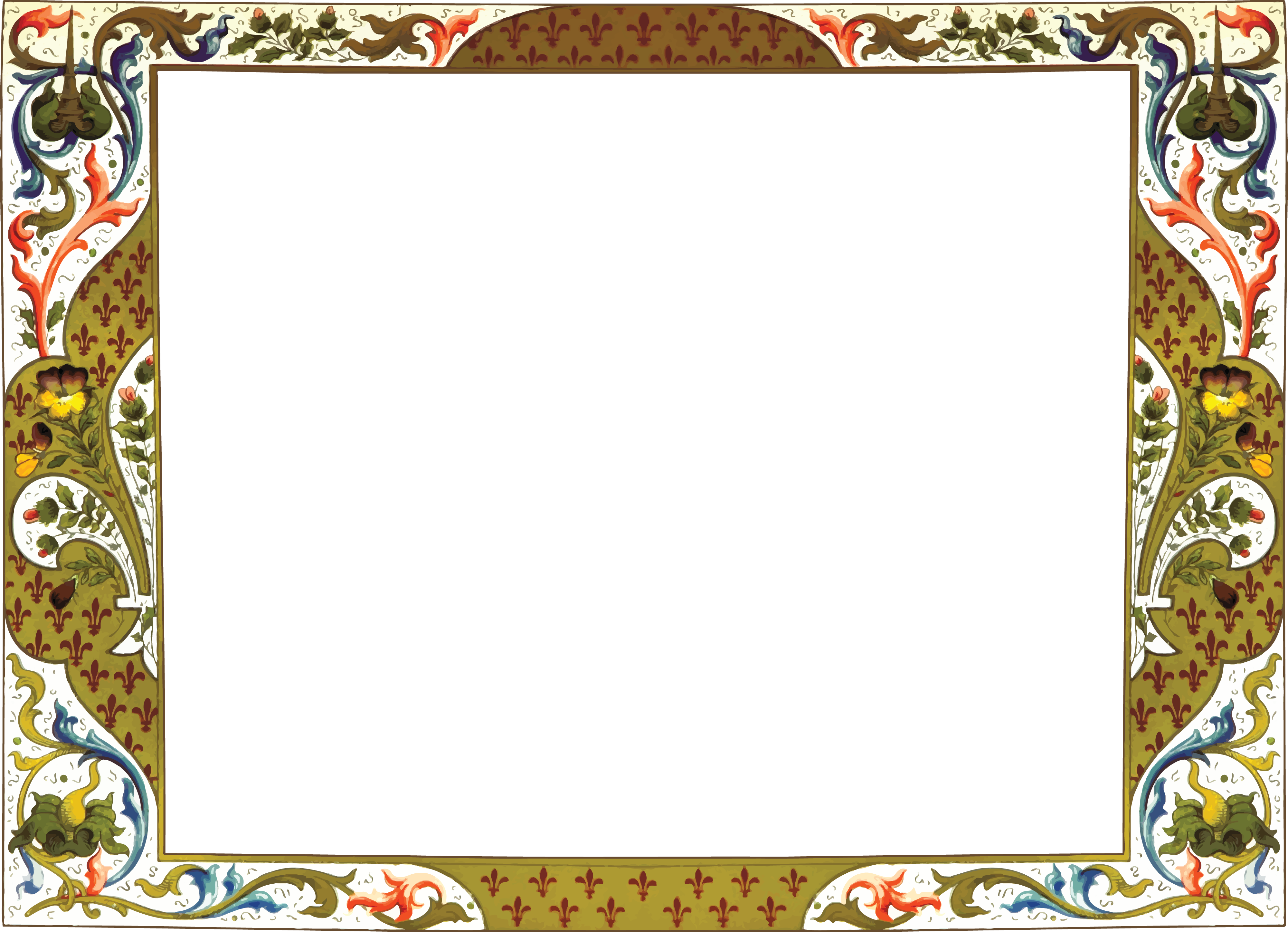 Ornate Floral Decorative Border