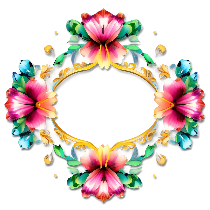 Ornate Floral Frame Png Agt23