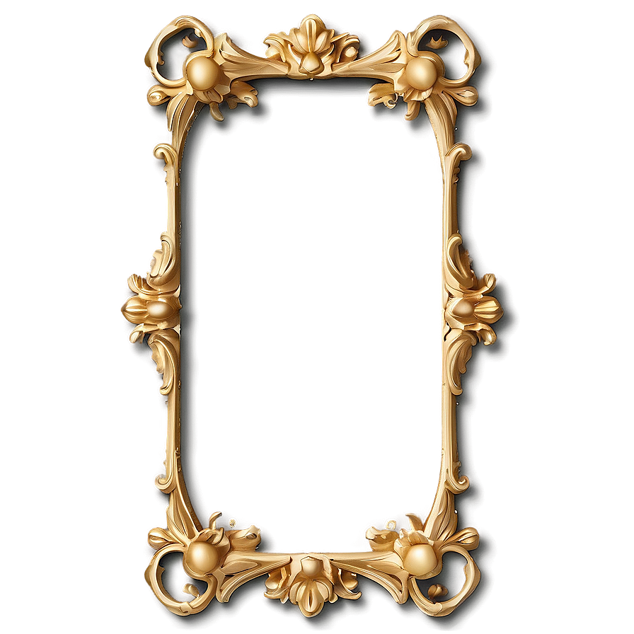 Ornate Gold Border Png Wwv24