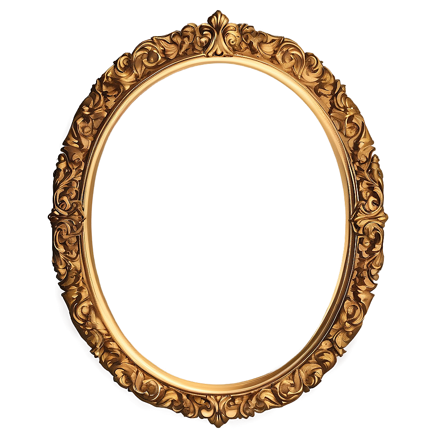 Ornate Gold Frame Art Png Dva55