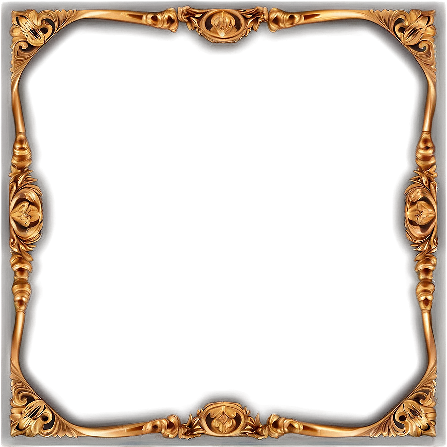 Ornate Gold Frame Art Png Wwg