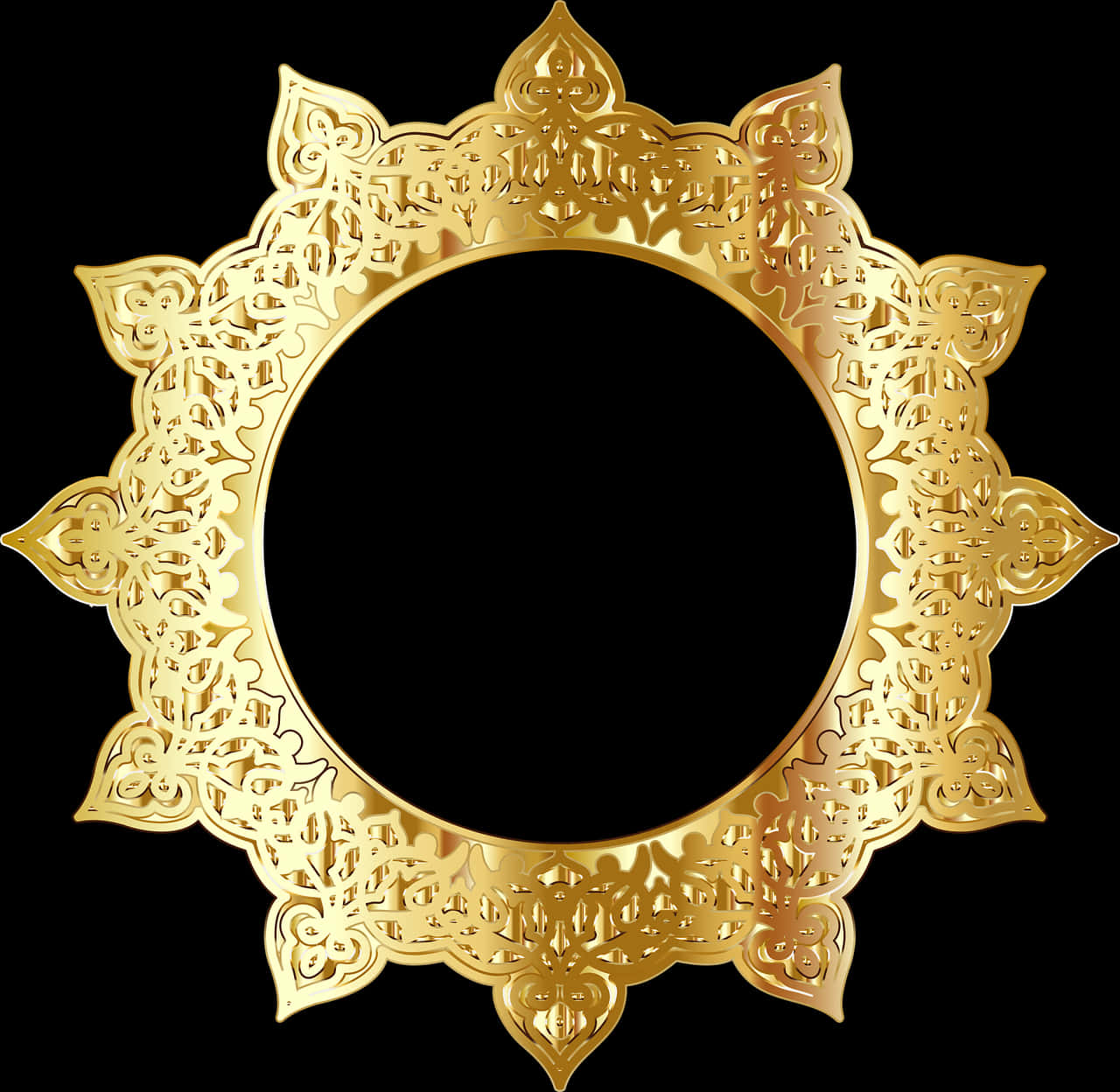 Ornate Golden Circle Frame