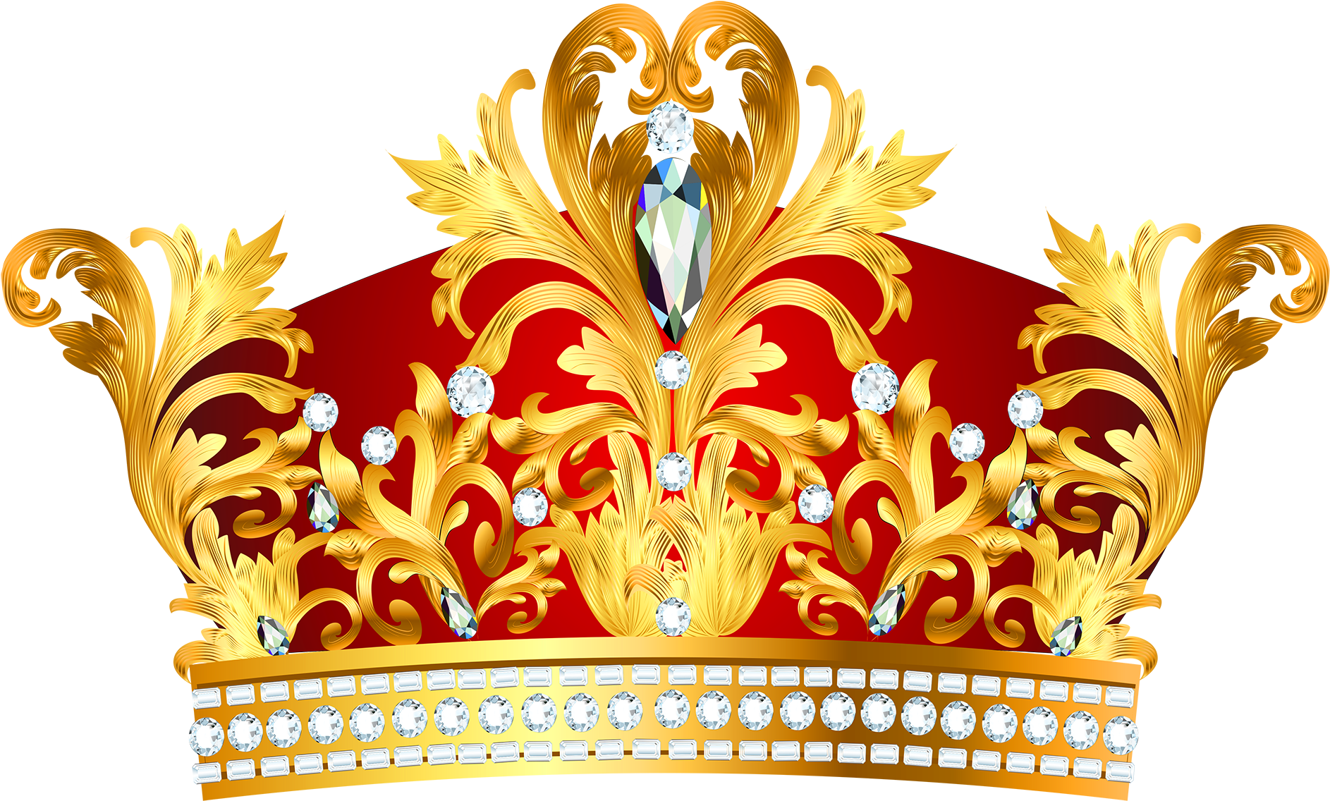 Ornate Golden Crown Transparent Background