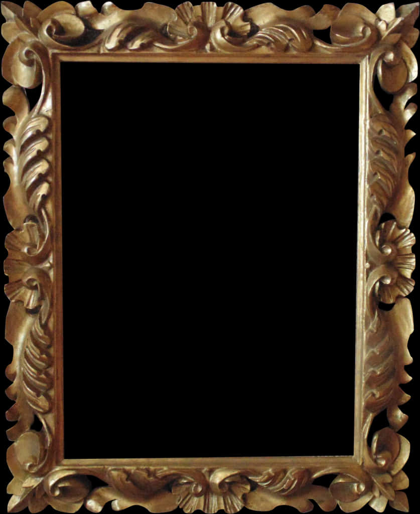 Ornate Golden Frame Empty