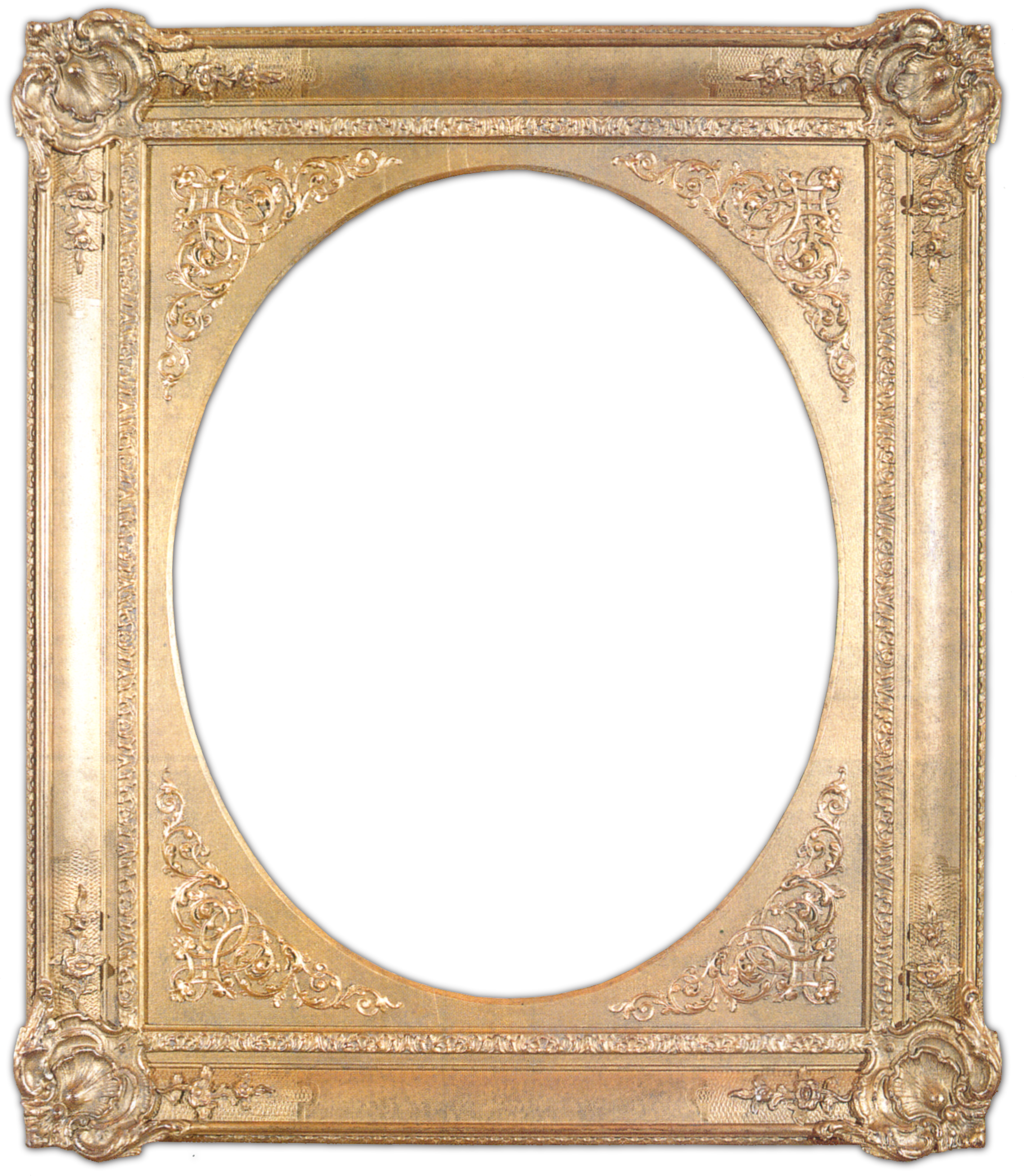 Ornate Golden Oval Frame