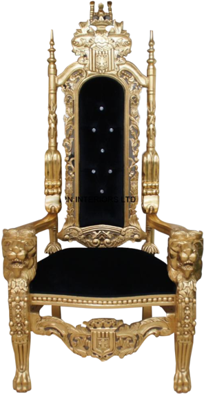 Ornate Golden Throne Chair