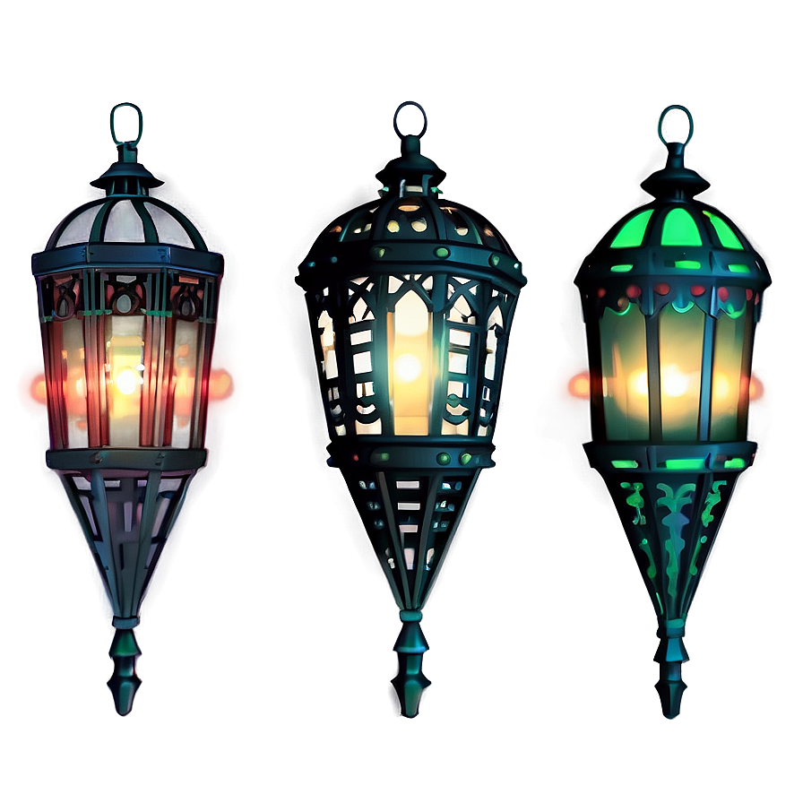 Ornate Iron Lantern Png 14