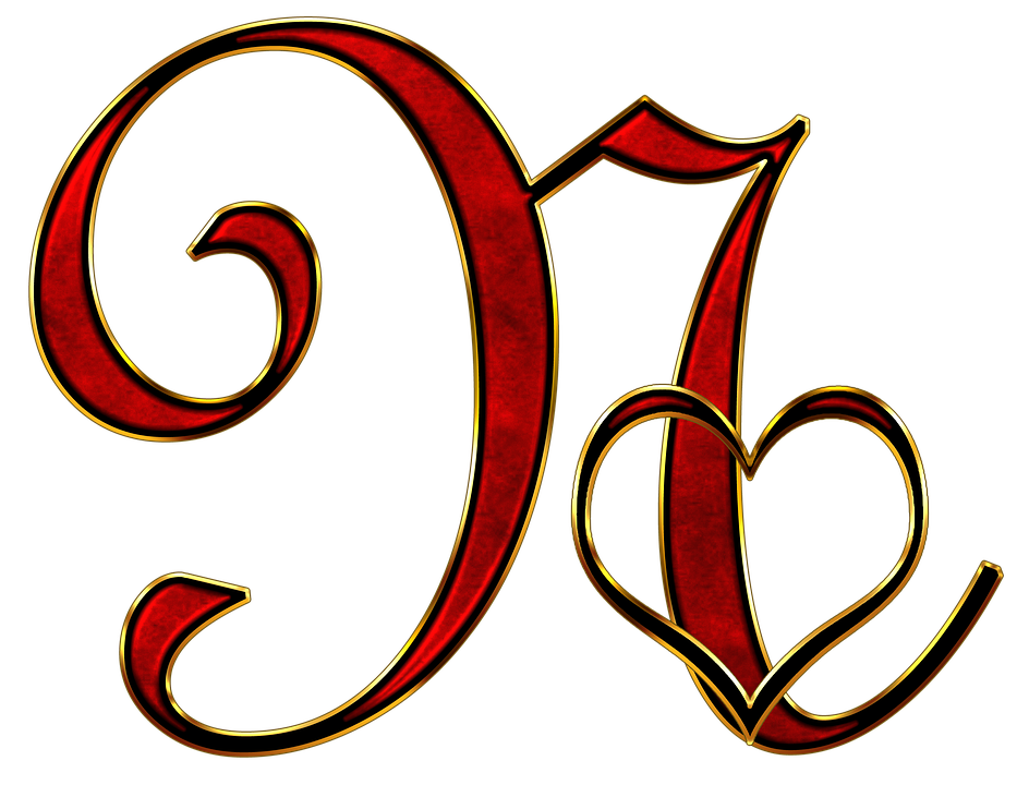 Ornate Letter Gwith Heart Design