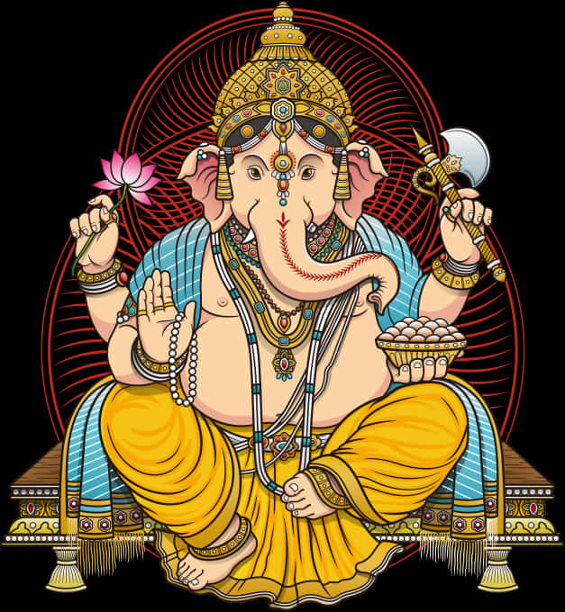 Ornate Lord Ganesh Artwork