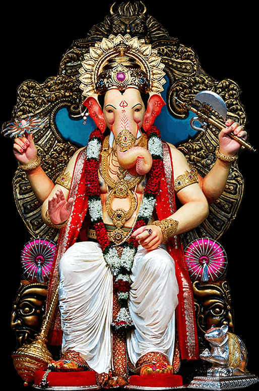 Ornate Lord Ganesha Idol