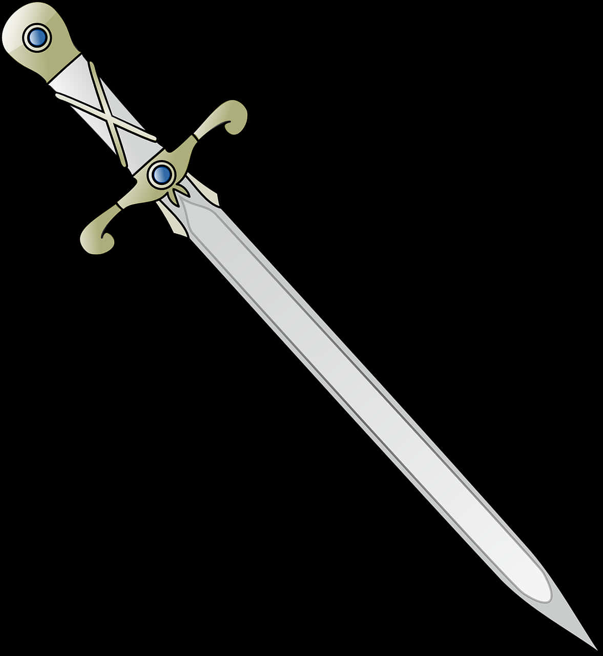 Ornate Medieval Sword Illustration