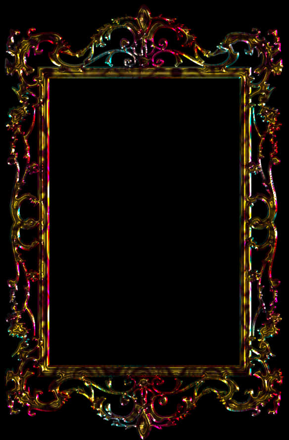 Ornate Neon Glow Frame