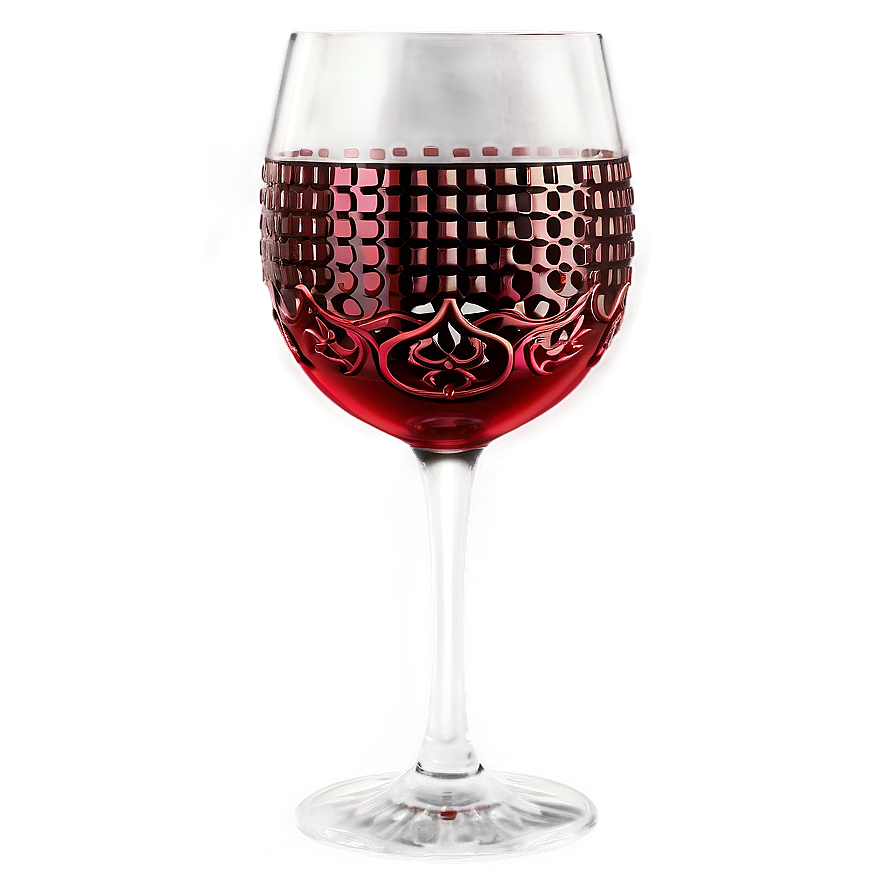 Ornate Red Wine Glass Png 06262024