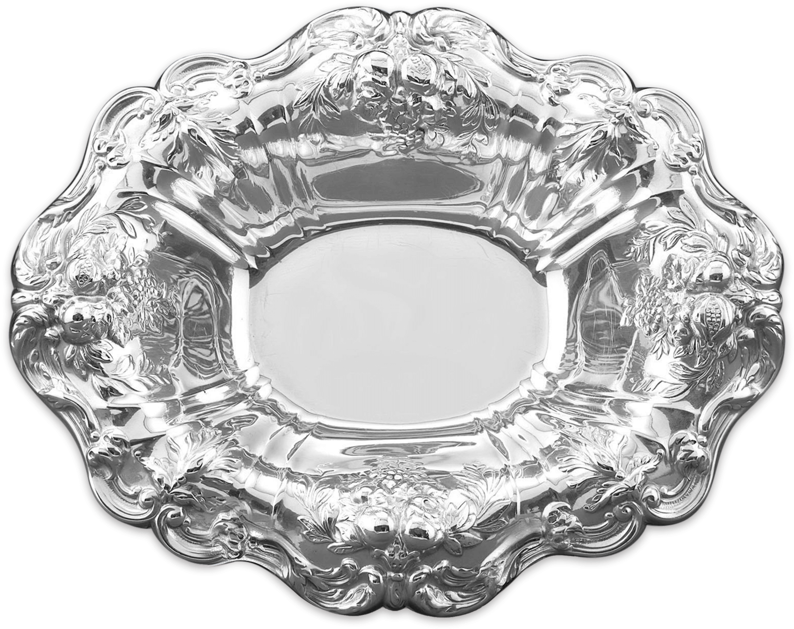 Ornate Silver Platter Design