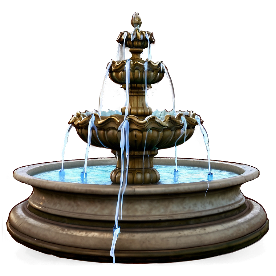 Ornate Victorian Fountain Png Atx