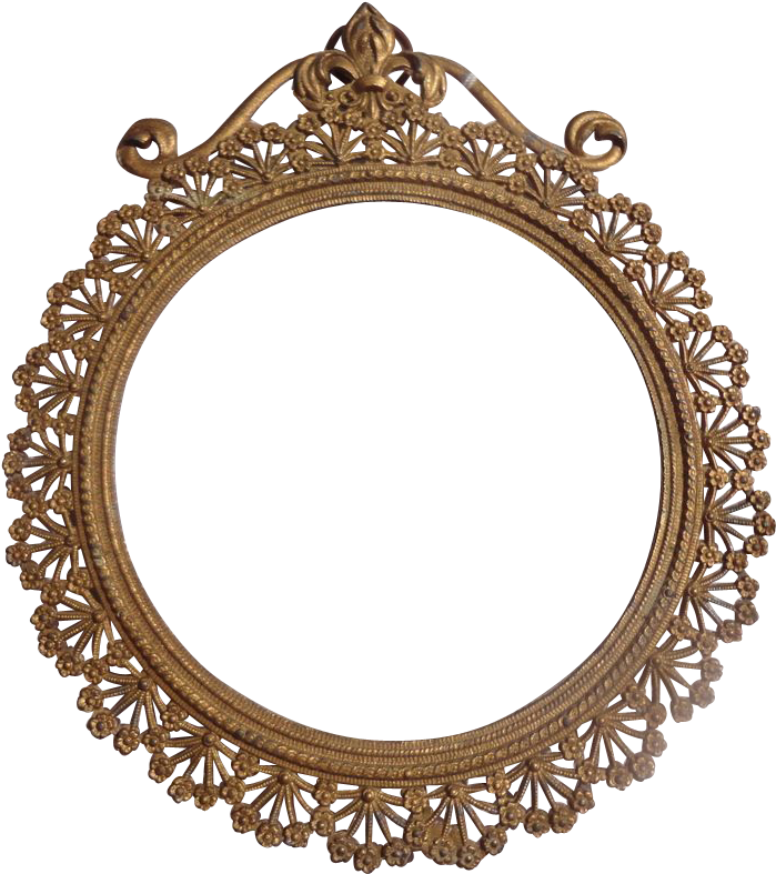 Ornate Vintage Golden Mirror Frame