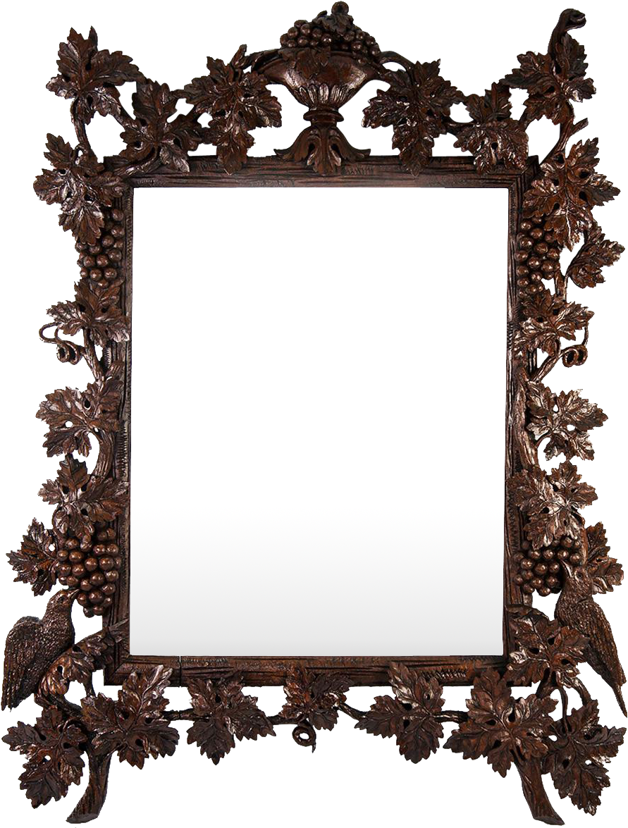 Ornate Wooden Framewith Floral Design