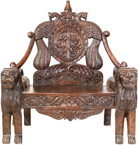 Ornate Wooden King Chair