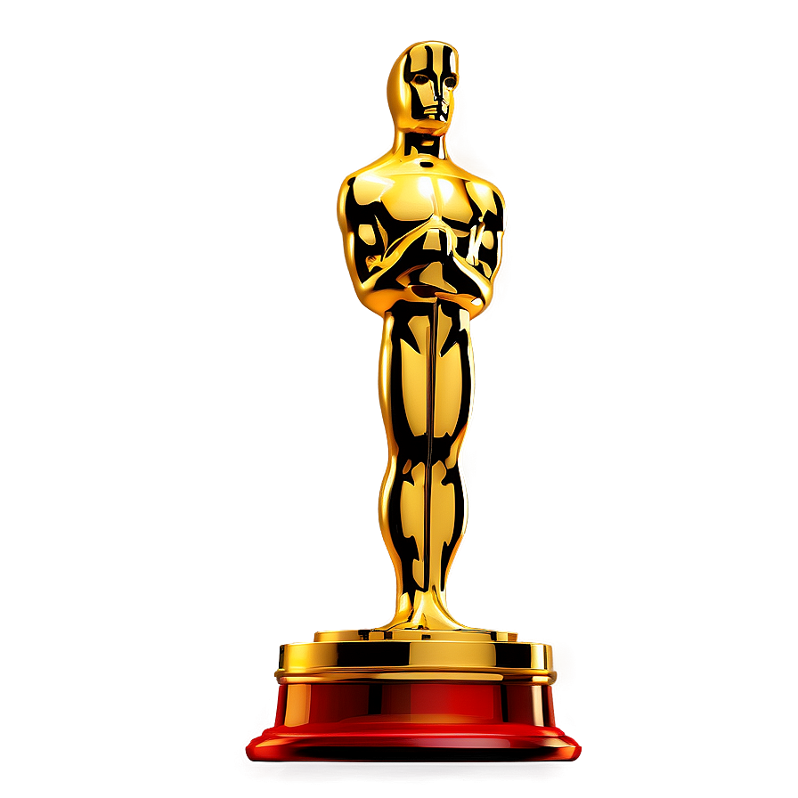 Oscar Statue In Gold Png 06202024