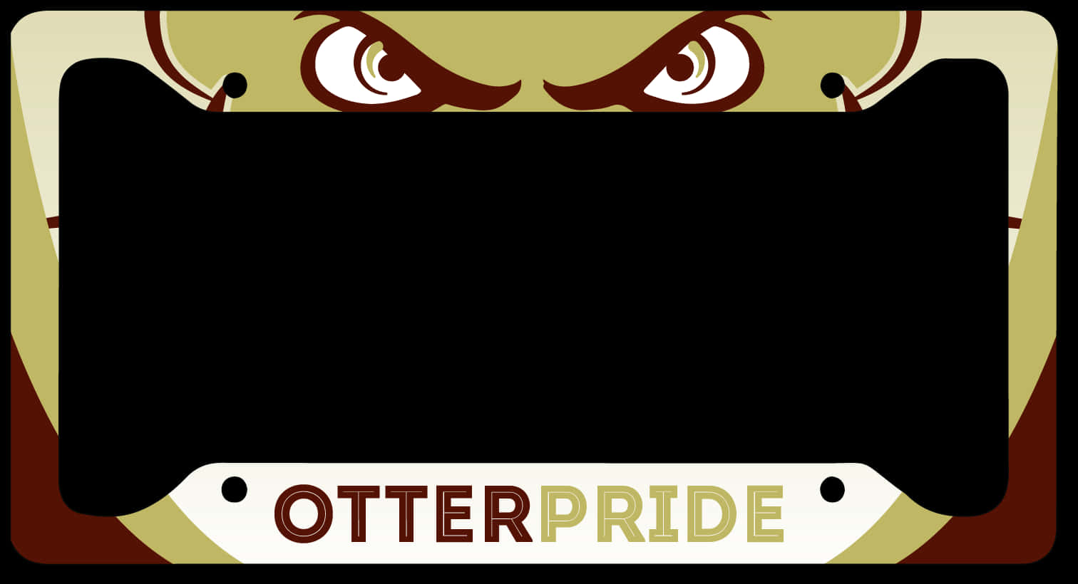 Otter Themed License Plate Design