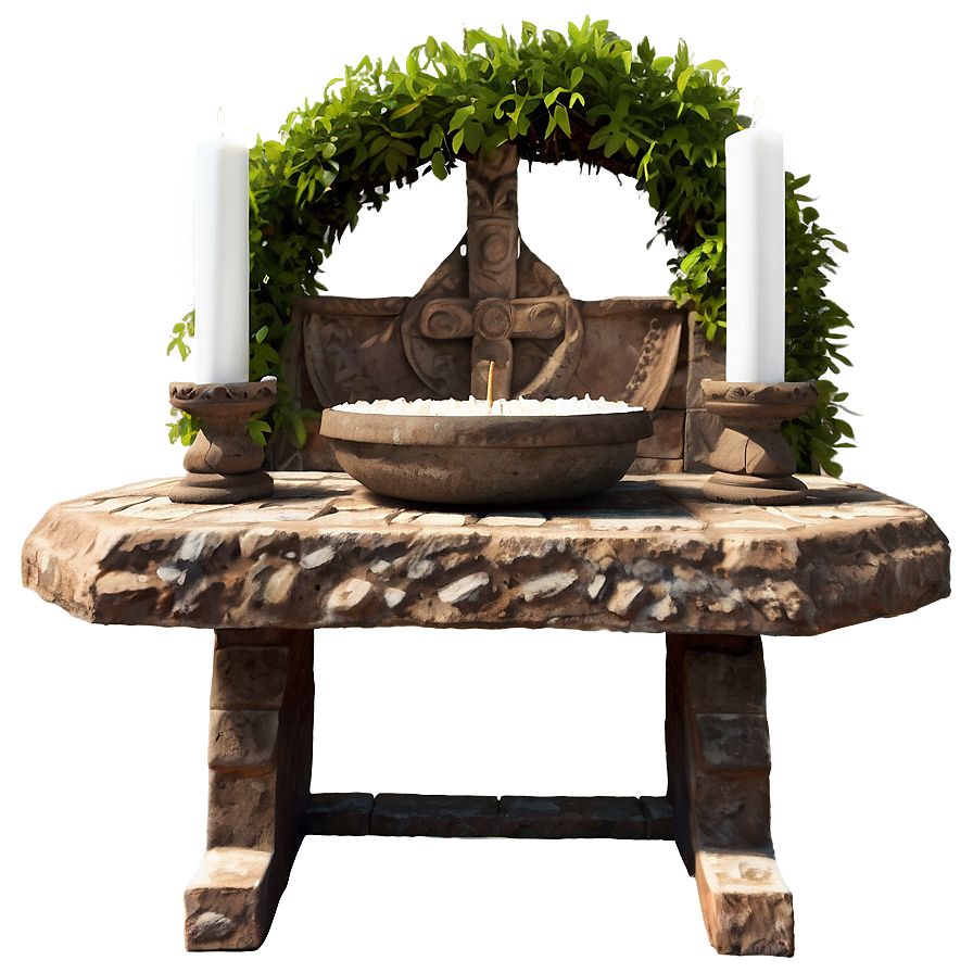 Outdoor Garden Altar Png 06242024